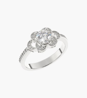 Flower Shaped Diamond Ring