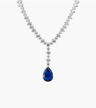 Sapphire Diamond Necklace